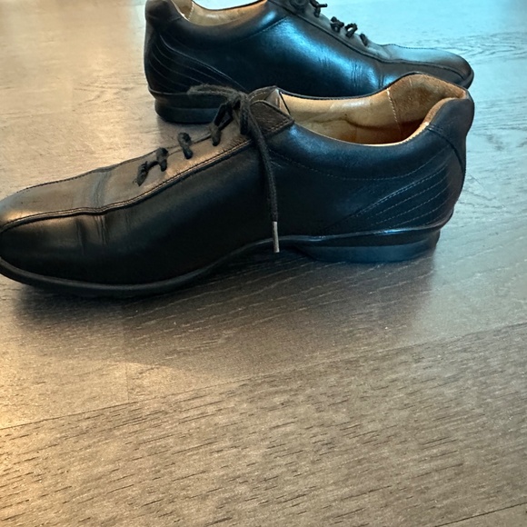 Black Leather Men's Shoes - Picture 5 of 12